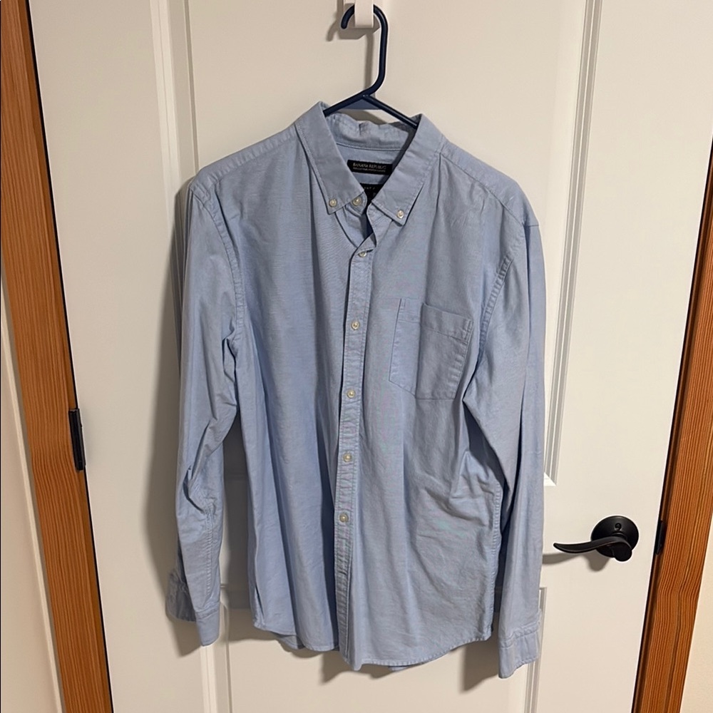 Banana Republic Men's Sky Blue Casual Shirt